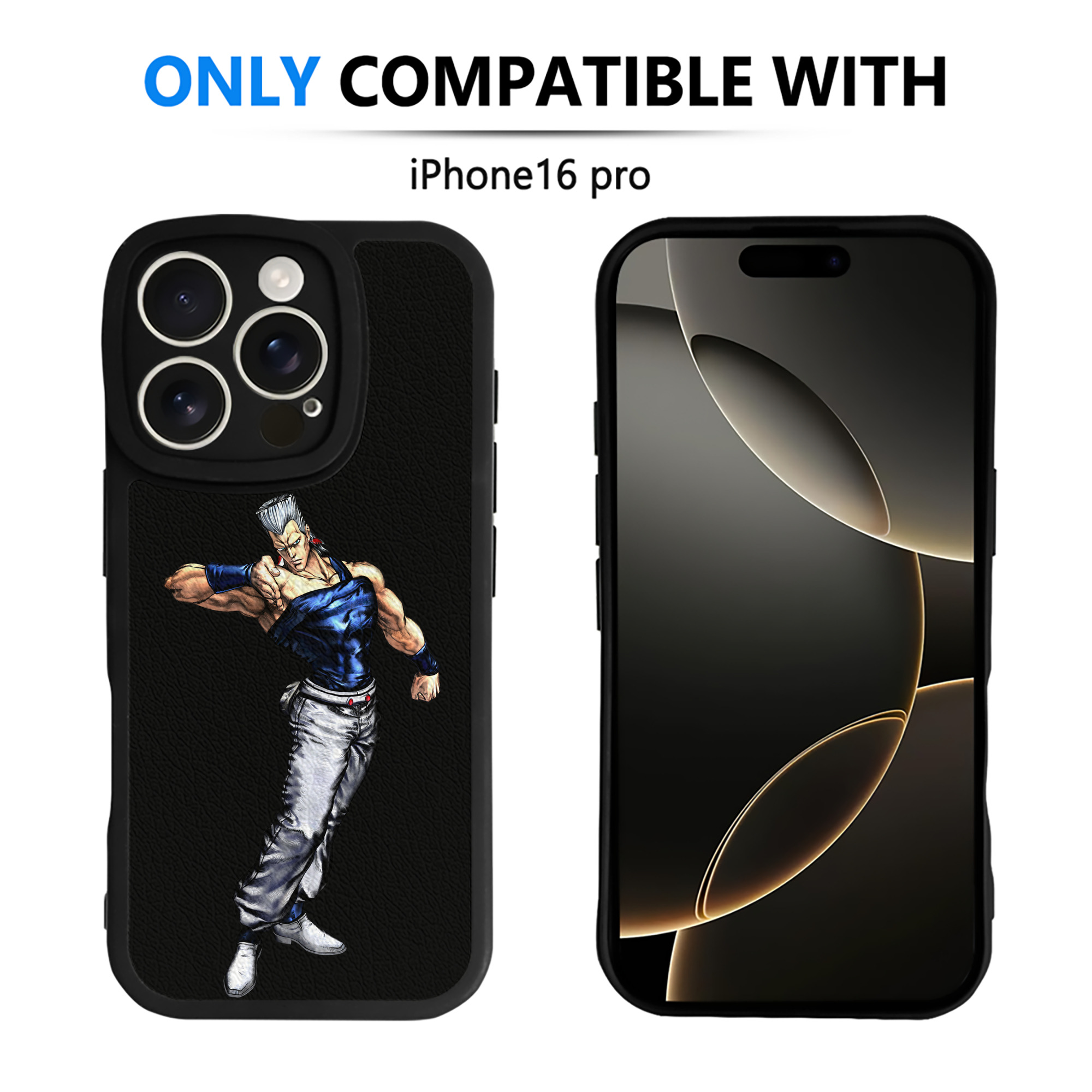 （画像用） ジョジョの奇妙な冒険 ジャン＝ピエール?ポルナレフ JoJo's Bizarre Adventure Jan Pierre Polnareff 【iPhone 16シリーズ対応】シリコンスマホケース（レザー調） 材質：シリコン